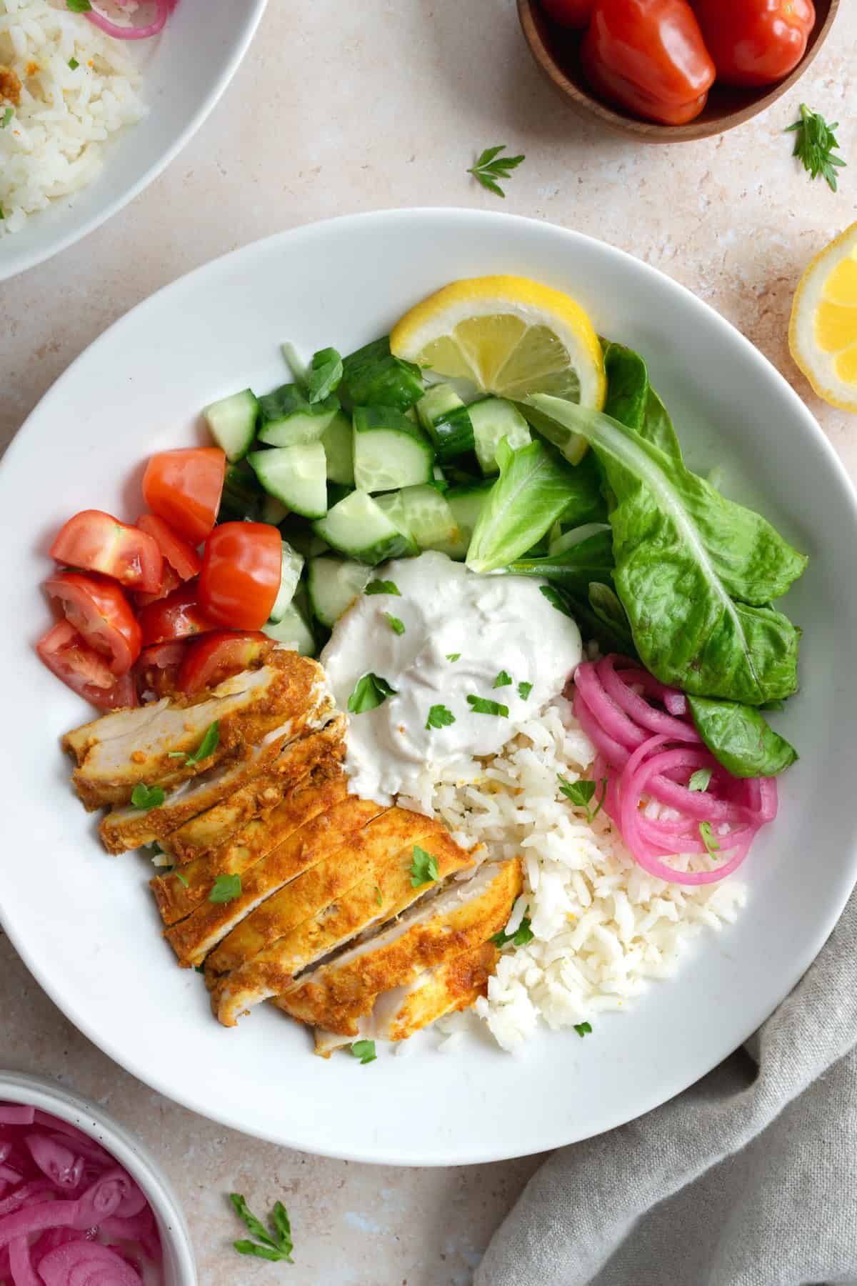 Healthy Chicken Shawarma Bowls Emily Maude Nutrition