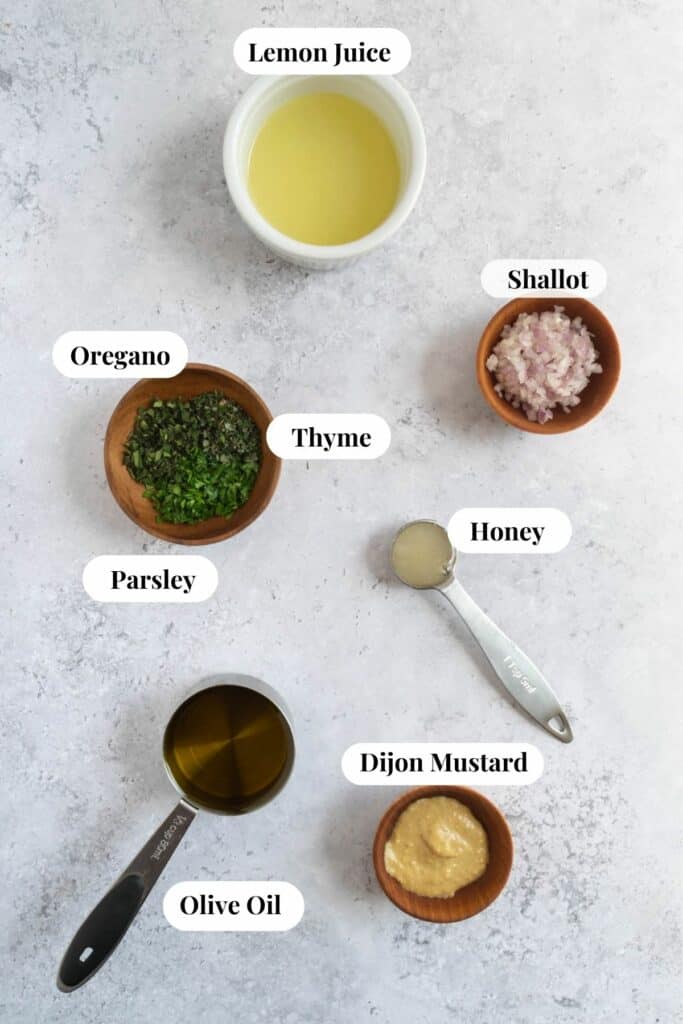 lemon herb vinaigrette ingredients.