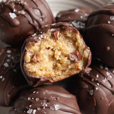 tahini miso cookie dough bites